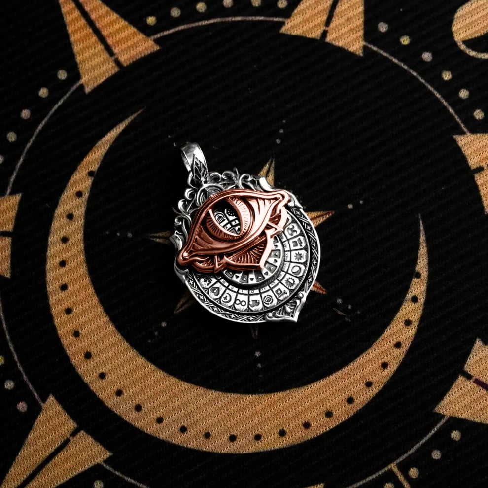🔮 Handcrafted Tarot Eye Pendant – A Symbol of Intuition & Insight